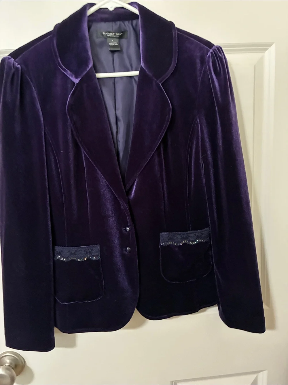 Women's Purple Velvet Blazer